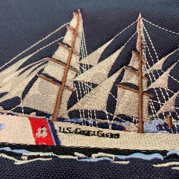 Vtg Coast Guard Nautical tie Knot Chart Banner Canvas - Picture 10 of 15